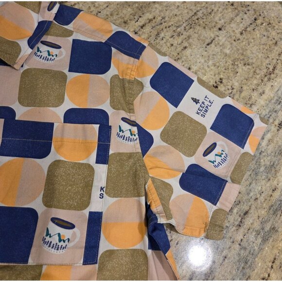 New! Jack & Sage Women’s L Retro Picnic Camp Shirt Keep It Simple Coffee Mug - Picture 12 of 14